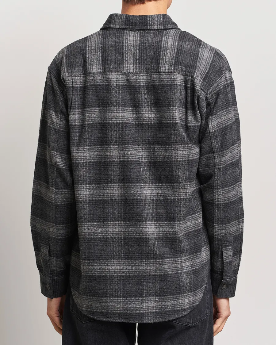 Adwin Checked Flannel Overshirt Black/Grey