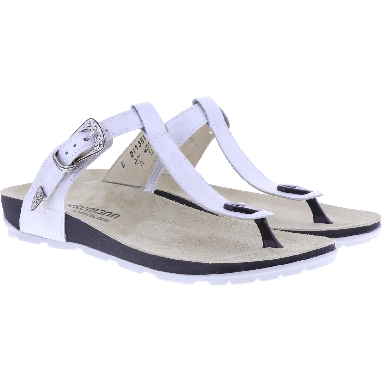 Berkemann | Modell: Sadya | Hellsilber Leder | Leisten: Kimberly | 02113-510 | Zehensteg Sandale
