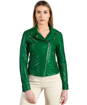 Damen lederjacke biker lederjacke damen lederjacke Grüne KBC