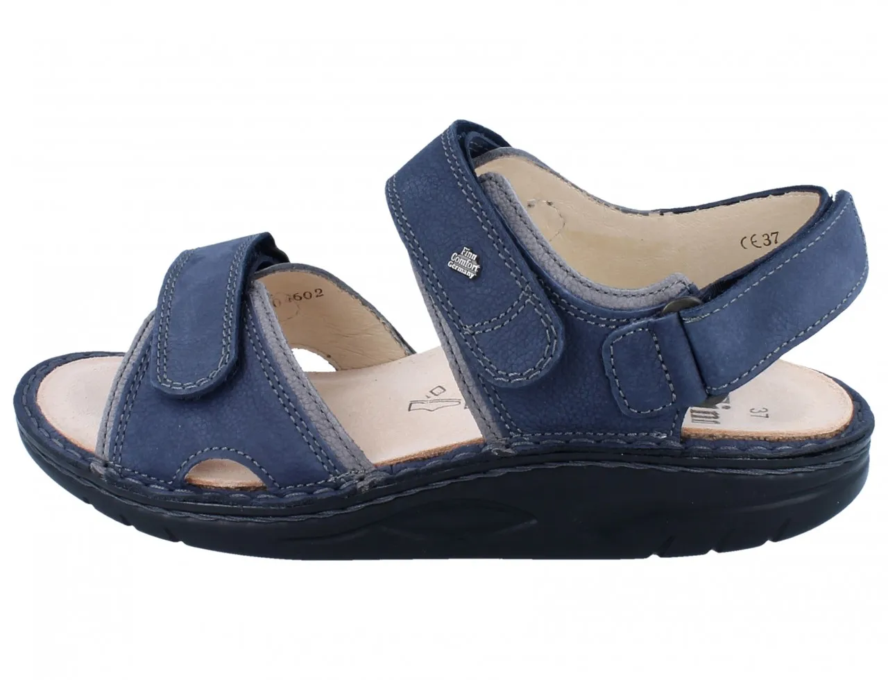 FINN COMFORT FINNAMIC Yuma Damen Sandale blau Nubukleder