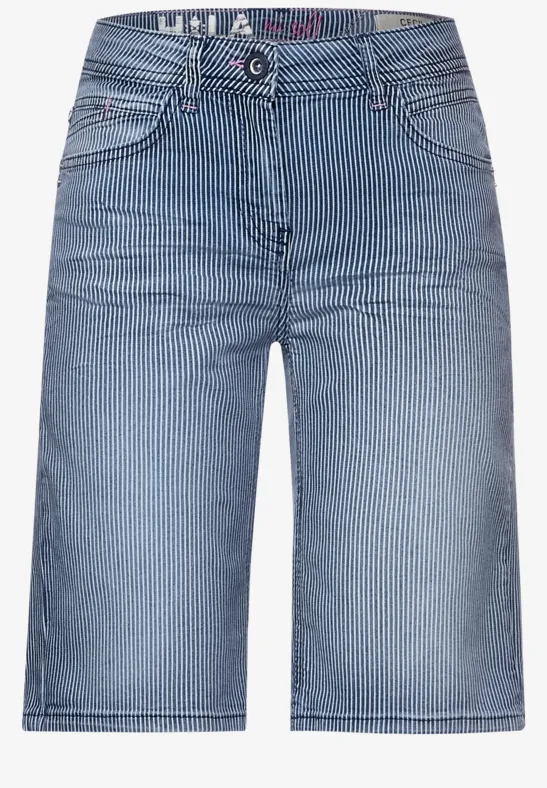 Gestreifte Loose Fit Shorts