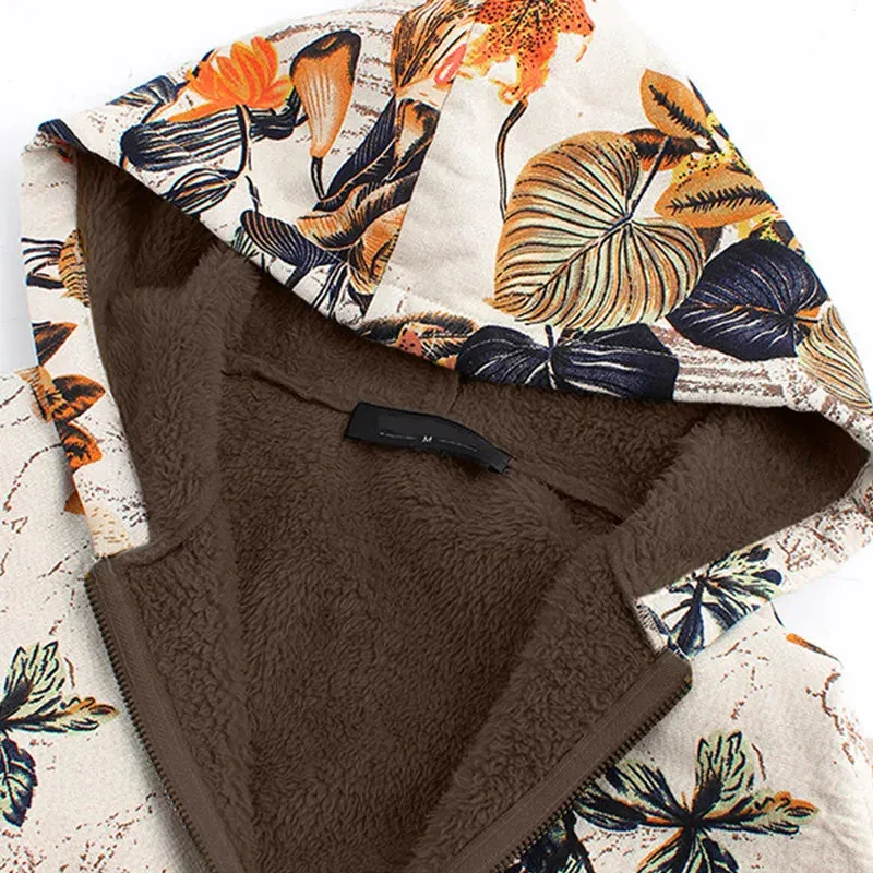 Heidi-Mode | Fleecejacke mit Blumenmuster