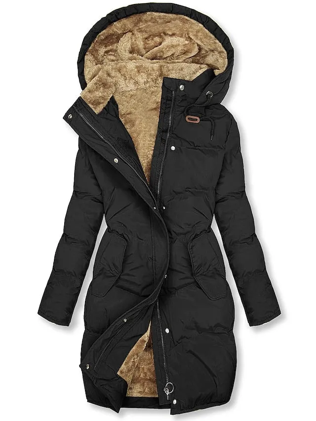 Heidi-Mode | Gepolsterte Jacke mit Reißverschluss und Imitatpelzfutter