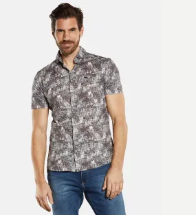 Herren engbers Kurzarm-Hemd gemustert in Beige kaufen 34270