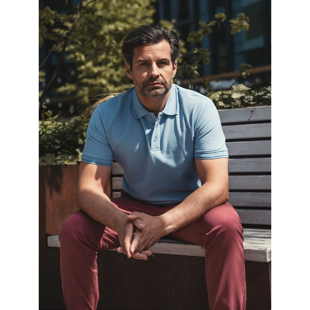 Herren Poloshirt Baumwolle hellblau 16768