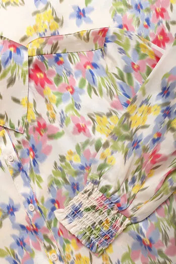 Kleid Smock aus Seidenstretch 
