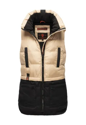 Marikoo Kiraraa Damen Weste B958 Beige-Schwarz Größe XXL - Gr. 44