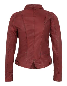 OAKWOOD Biker-Lederjacke in Rot