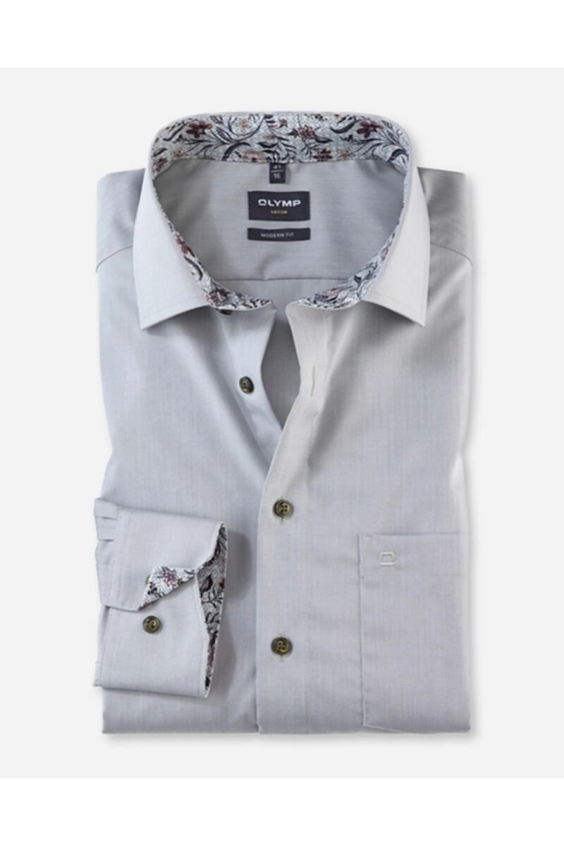 OLYMP Luxor Business Hemd langarm Slim Fit kitt