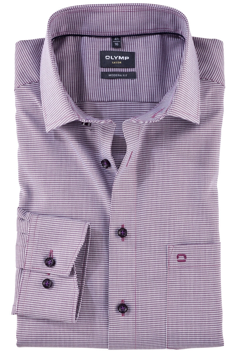 OLYMP Luxor Business Hemd langarm Slim Fit pflaume