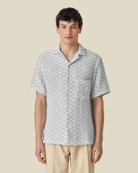 Portuguese Flannel Net Blue Hemd Herren