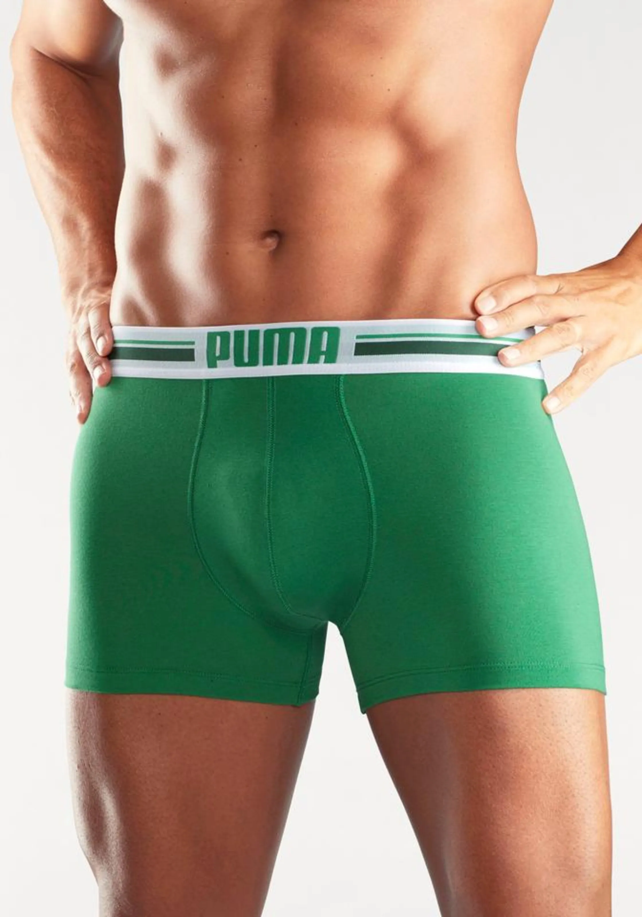 PUMA Boxershorts in Smaragd, Schwarz