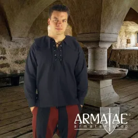 Renaissance Hemd Athos Schwarz