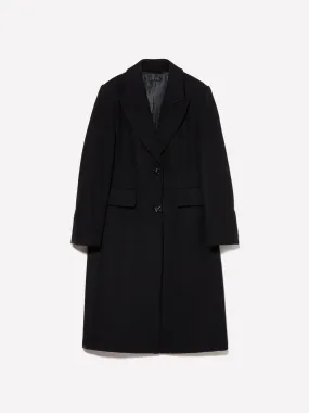 Schwarzer Mantel slim fit, Schwarz 