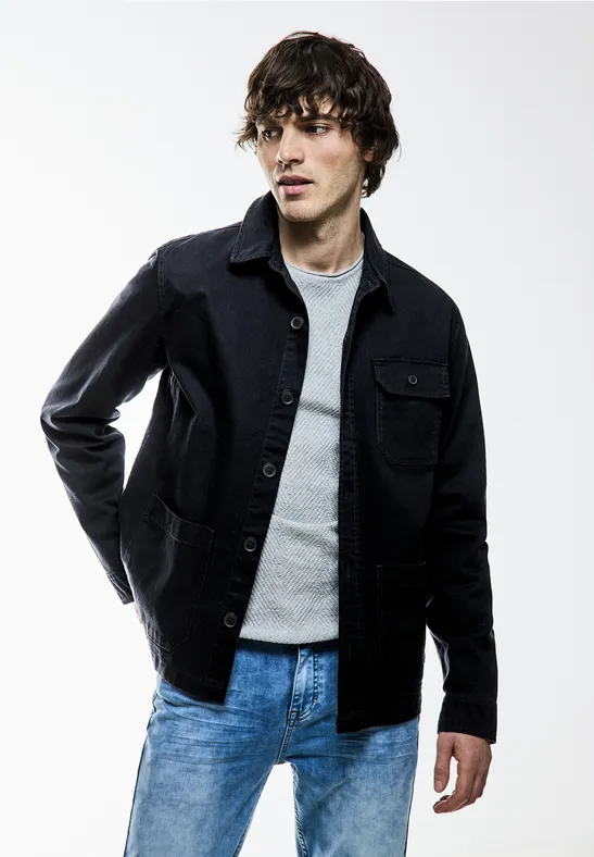 Street One MEN Overshirt in washed Optik 