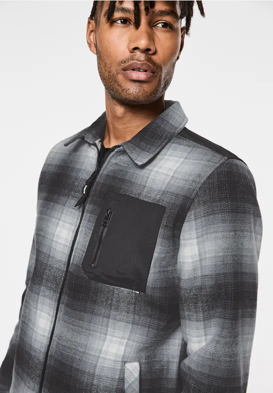 Street One MEN Overshirt mit Teddyfutter 