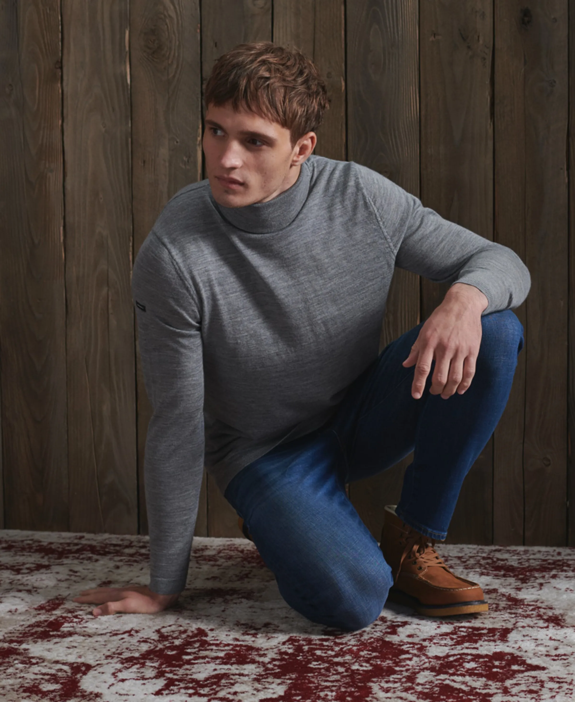 Superdry Pullover in Graumeliert