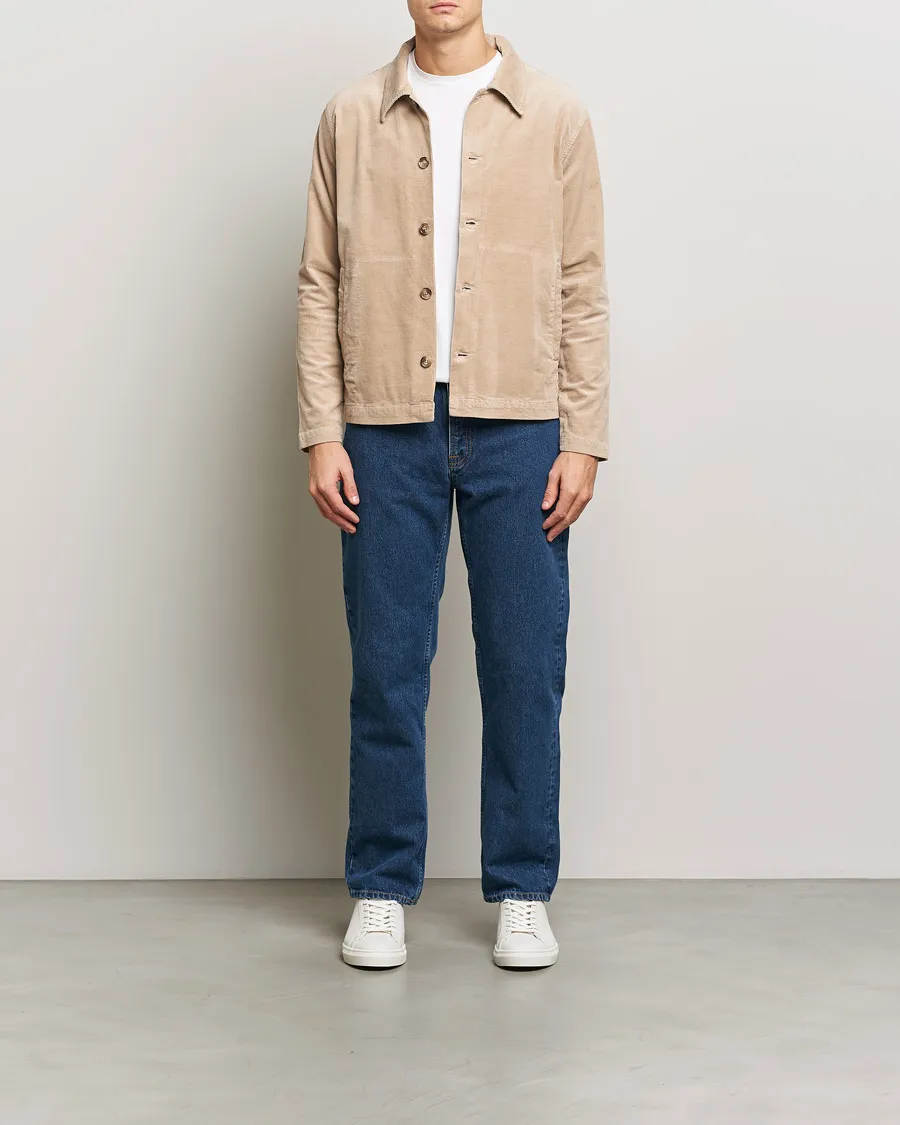 Zander Corduroy Overshirt White Peppar
